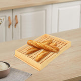Maxbell Wood Bread Board Sturdy Convenient Bread Cutting Board for Kitchen Cafe Shop Dark Color