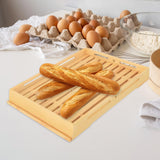 Maxbell Wood Bread Board Sturdy Convenient Bread Cutting Board for Kitchen Cafe Shop Dark Color