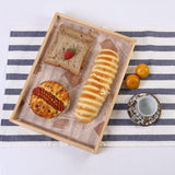 Maxbell Wood Bread Board Sturdy Convenient Bread Cutting Board for Kitchen Cafe Shop Dark Color