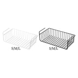 Maxbell Under Shelf Wire Basket Metal Organizer Rack for Bedroom Closet Refrigerator White 26x22cm