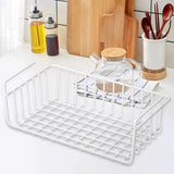 Maxbell Under Shelf Wire Basket Metal Organizer Rack for Bedroom Closet Refrigerator White 32x22cm