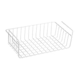 Maxbell Under Shelf Wire Basket Metal Organizer Rack for Bedroom Closet Refrigerator White 36x23cm