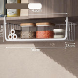 Maxbell Under Shelf Wire Basket Metal Organizer Rack for Bedroom Closet Refrigerator White 36x23cm