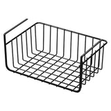 Maxbell Under Shelf Wire Basket Metal Organizer Rack for Bedroom Closet Refrigerator Black 26x22cm