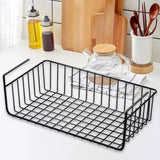 Maxbell Under Shelf Wire Basket Metal Organizer Rack for Bedroom Closet Refrigerator Black 26x22cm