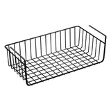 Maxbell Under Shelf Wire Basket Metal Organizer Rack for Bedroom Closet Refrigerator Black 36x23cm