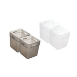 Maxbell 2x Refrigerator Organizer Box Refrigerator Side Door Box for Fruits Cabinets Gray