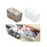 Maxbell 2x Refrigerator Organizer Box Refrigerator Side Door Box for Fruits Cabinets Gray