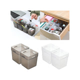Maxbell 2x Refrigerator Organizer Box Refrigerator Side Door Box for Fruits Cabinets Gray