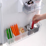 Maxbell 2x Refrigerator Organizer Box Refrigerator Side Door Box for Fruits Cabinets White
