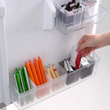 Maxbell 2x Refrigerator Organizer Box Refrigerator Side Door Box for Fruits Cabinets White