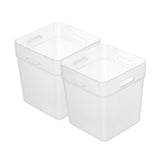Maxbell 2x Refrigerator Organizer Box Refrigerator Side Door Box for Fruits Cabinets White