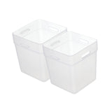 Maxbell 2x Refrigerator Organizer Box Refrigerator Side Door Box for Fruits Cabinets White