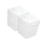 Maxbell 2x Refrigerator Organizer Box Refrigerator Side Door Box for Fruits Cabinets White