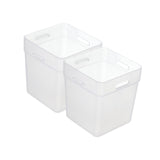 Maxbell 2x Refrigerator Organizer Box Refrigerator Side Door Box for Fruits Cabinets White