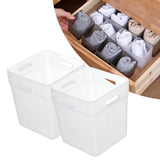 Maxbell 2x Refrigerator Organizer Box Refrigerator Side Door Box for Fruits Cabinets White