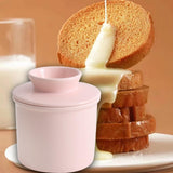 Maxbell Ceramic Butter Crock Practical Butter Jar with Lid for Soft Butter Cafe Home
