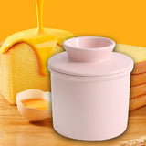 Maxbell Ceramic Butter Crock Practical Butter Jar with Lid for Soft Butter Cafe Home