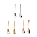 Maxbell Salad Spoon Fork Reusable Long Handle Flatware Set for Kitchen Dinner Hiking A