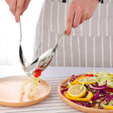 Maxbell Salad Spoon Fork Reusable Long Handle Flatware Set for Kitchen Dinner Hiking A