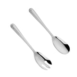 Maxbell Salad Spoon Fork Reusable Long Handle Flatware Set for Kitchen Dinner Hiking A