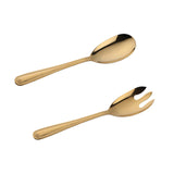 Maxbell Salad Spoon Fork Reusable Long Handle Flatware Set for Kitchen Dinner Hiking B