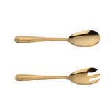 Maxbell Salad Spoon Fork Reusable Long Handle Flatware Set for Kitchen Dinner Hiking B