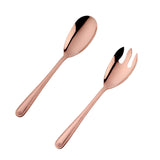 Maxbell Salad Spoon Fork Reusable Long Handle Flatware Set for Kitchen Dinner Hiking C