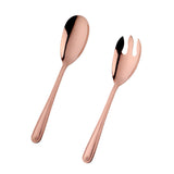 Maxbell Salad Spoon Fork Reusable Long Handle Flatware Set for Kitchen Dinner Hiking C