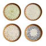 Maxbell Rattan Serving Basket Bamboo Dried Fruit Storage Tray for Bread Fruit Snacks Gold