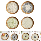 Maxbell Rattan Serving Basket Bamboo Dried Fruit Storage Tray for Bread Fruit Snacks Gold