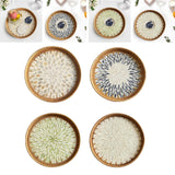 Maxbell Rattan Serving Basket Bamboo Dried Fruit Storage Tray for Bread Fruit Snacks Gold