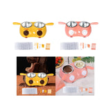 Maxbell Furnace Machine with Double Bowls Electric Chocolate Fondue for Candy Cheese Yellow