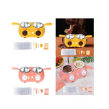 Maxbell Furnace Machine with Double Bowls Electric Chocolate Fondue for Candy Cheese Yellow