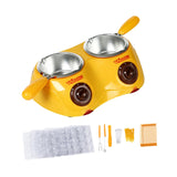 Maxbell Furnace Machine with Double Bowls Electric Chocolate Fondue for Candy Cheese Yellow