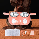 Maxbell Furnace Machine with Double Bowls Electric Chocolate Fondue for Candy Cheese Pink