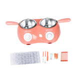 Maxbell Electric Fondue Pot Mini Fondue Candy Maker for Milk Chocolate Cheese Butter pink