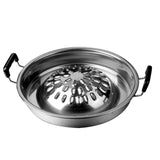 Maxbell BBQ Pot Pan 28cm Cookware Utensil Dual Use BBQ Pan for Meats Vegetables