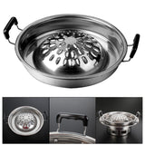 Maxbell BBQ Pot Pan 28cm Cookware Utensil Dual Use BBQ Pan for Meats Vegetables