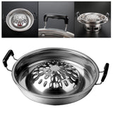 Maxbell BBQ Pot Pan 28cm Cookware Utensil Dual Use BBQ Pan for Meats Vegetables