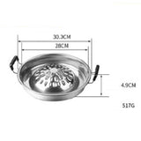 Maxbell BBQ Pot Pan 28cm Cookware Utensil Dual Use BBQ Pan for Meats Vegetables