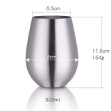 Maxbell Stainless Steel Beer Mug Stemless Cocktail Mug for Bar Drinkware Home Hiking Silver