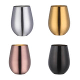 Maxbell Stainless Steel Beer Mug Stemless Cocktail Mug for Bar Drinkware Home Hiking Silver