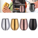 Maxbell Stainless Steel Beer Mug Stemless Cocktail Mug for Bar Drinkware Home Hiking Silver