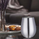 Maxbell Stainless Steel Beer Mug Stemless Cocktail Mug for Bar Drinkware Home Hiking Silver