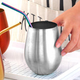 Maxbell Stainless Steel Beer Mug Stemless Cocktail Mug for Bar Drinkware Home Hiking Silver