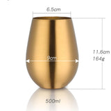 Maxbell Stainless Steel Beer Mug Stemless Cocktail Mug for Bar Drinkware Home Hiking Gold