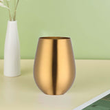 Maxbell Stainless Steel Beer Mug Stemless Cocktail Mug for Bar Drinkware Home Hiking Gold