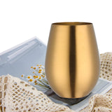Maxbell Stainless Steel Beer Mug Stemless Cocktail Mug for Bar Drinkware Home Hiking Gold