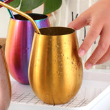 Maxbell Stainless Steel Beer Mug Stemless Cocktail Mug for Bar Drinkware Home Hiking Gold